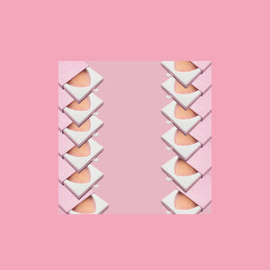 Silicone Valley camel toe concealer packaging display on pink background